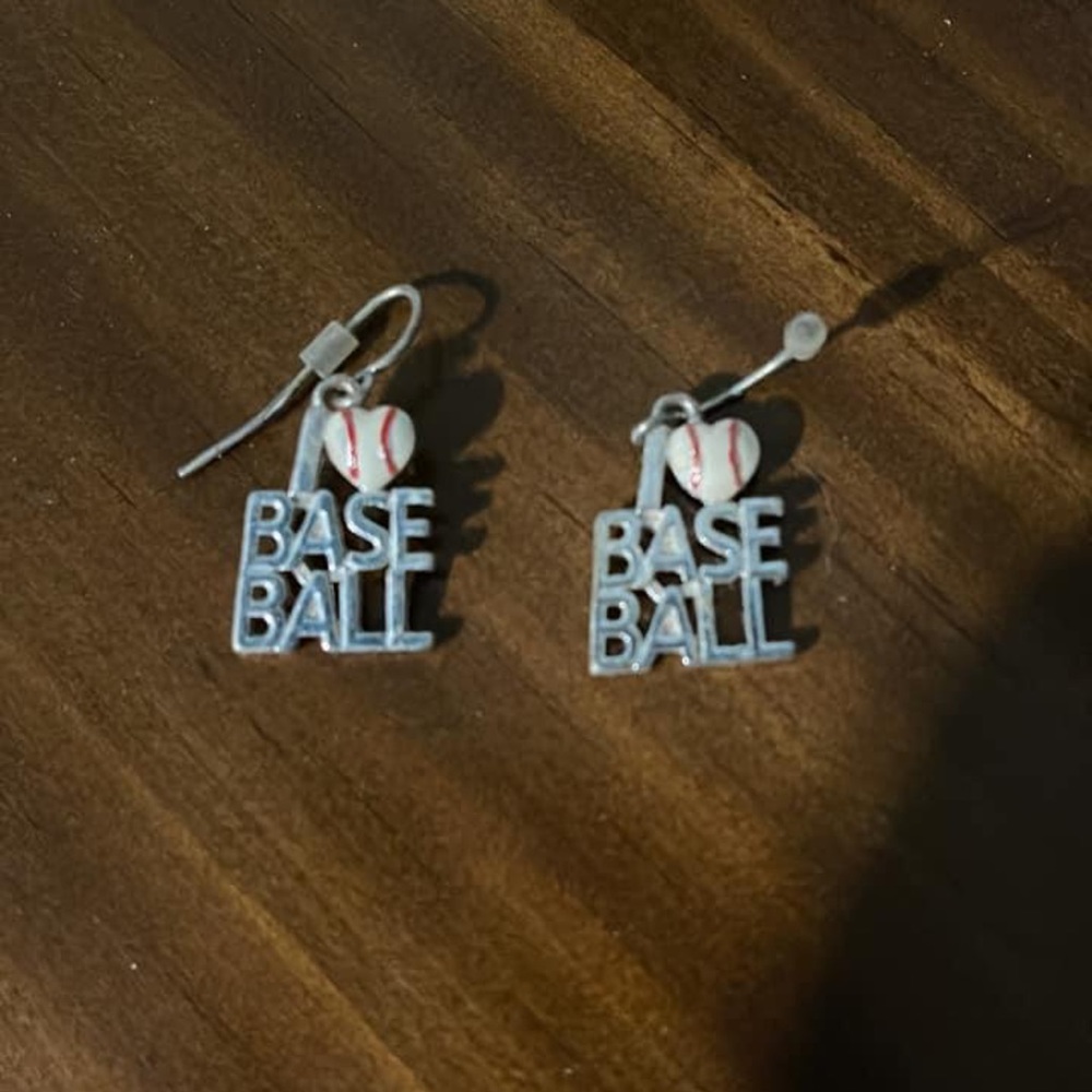 Baseball earrings